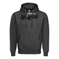 Charcoal Heather classic car Zipper Hoodie - MaliasSmallBusiness