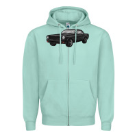 Seafoam classic car Zipper Hoodie - MaliasSmallBusiness