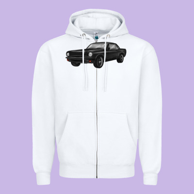 Classic Car Zipper Hoodie Designed By Maliassmallbusiness