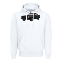 White classic car Zipper Hoodie - MaliasSmallBusiness