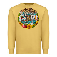 Antique Gold i do it for the aha moments round earring Premium Sweatshirt - BundleAndBundleShop