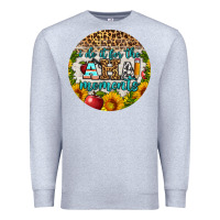 Heather Grey i do it for the aha moments round earring Premium Sweatshirt - BundleAndBundleShop