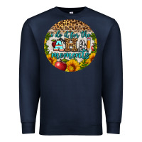 Navy i do it for the aha moments round earring Premium Sweatshirt - BundleAndBundleShop