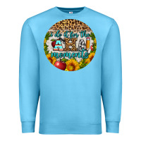 Ocean Blue i do it for the aha moments round earring Premium Sweatshirt - BundleAndBundleShop