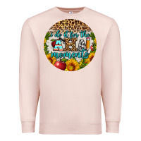 Pale Pink i do it for the aha moments round earring Premium Sweatshirt - BundleAndBundleShop
