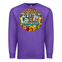 Purple i do it for the aha moments round earring Premium Sweatshirt - BundleAndBundleShop