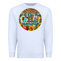 White i do it for the aha moments round earring Premium Sweatshirt - BundleAndBundleShop