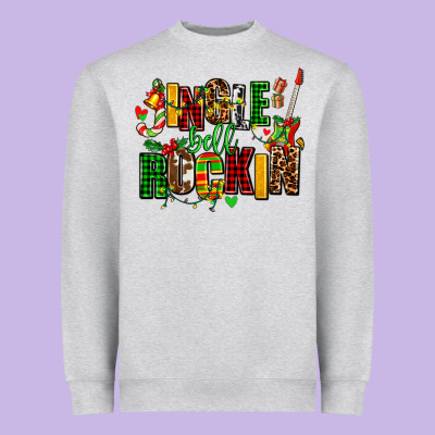 Jingle Bell Rockin Heavyweight Sweatshirt Designed By Adodesignshop