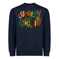 Navy jingle bell rockin Heavyweight Sweatshirt - AdoDesignShop