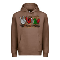 Chestnut Peace Love Christmas Premium Hoodie - Bettercallsaul
