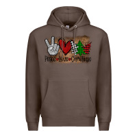 Coffee Peace Love Christmas Premium Hoodie - Bettercallsaul