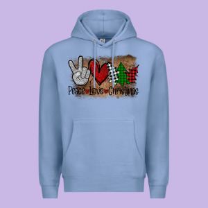 Peace Love Christmas Premium Hoodie Designed By Bettercallsaul