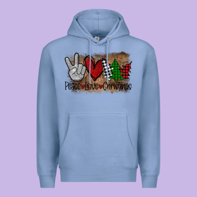 Peace Love Christmas Premium Hoodie Designed By Bettercallsaul