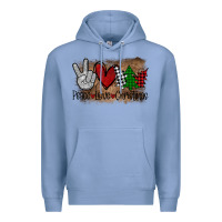 Colony Blue Peace Love Christmas Premium Hoodie - Bettercallsaul