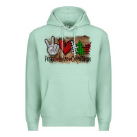 Seafoam Peace Love Christmas Premium Hoodie - Bettercallsaul