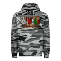 Slate Camo Peace Love Christmas Premium Hoodie - Bettercallsaul
