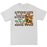 Dove Grey living life somewhere between jesus take the wheel Premium Tee - texasbilliewilder