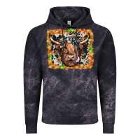 Cloud Black highland cow Vintage Hoodie - JahusDesignShop