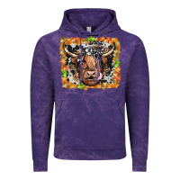 Cloud Purple highland cow Vintage Hoodie - JahusDesignShop