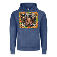 Vintage Denim highland cow Vintage Hoodie - JahusDesignShop