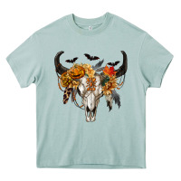 Arona Halloween Bull Skull Heavy Core Tee - RanaPortraitStore