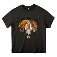 Halloween Bull Skull Heavy Core Tee | Teevron