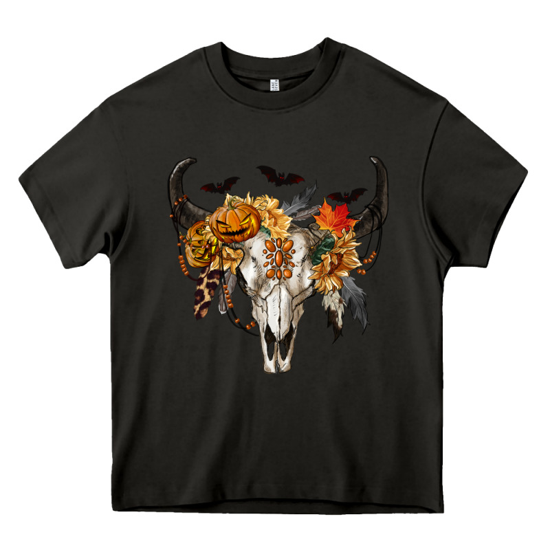 Halloween Bull Skull Heavy Core Tee by RanaPortraitStore | Teevron