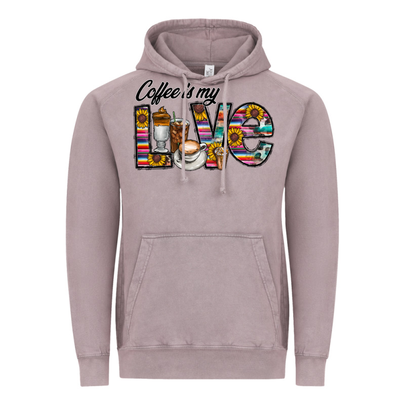 Coffee İs Mt Love Vintage Hoodie by CowhideDigitalArt | Teevron