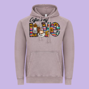 Coffee İs Mt Love Vintage Hoodie Designed By Cowhidedigitalart