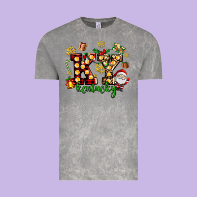 Ky Kentucky Christmas Vintage Tee Designed By Adodesignshop
