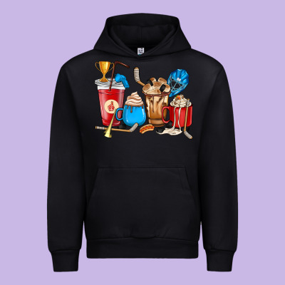 Hockey Coffee Cups Urban Hoodie Designed By Howdyjamesfarm