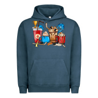 Pigment Midnight Navy Hockey coffee cups Urban Hoodie - HowdyJamesFarm