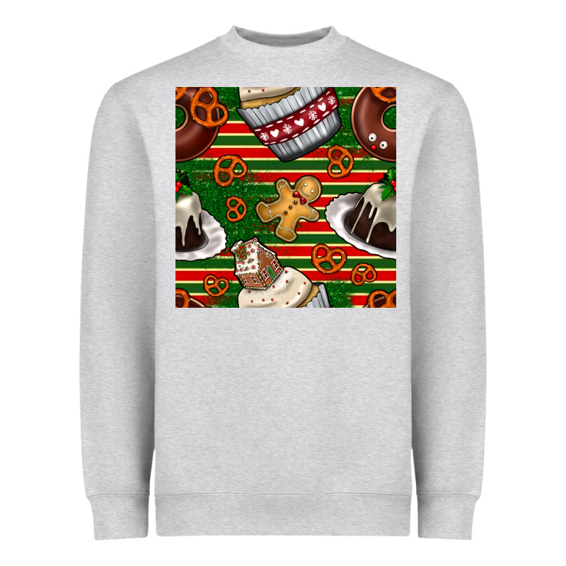 Christmas Cake Seamless Pattern Heavyweight Sweatshirt by BundleAndBundleShop | Teevron
