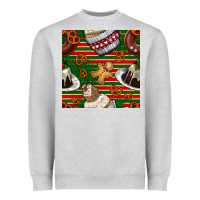 Heather Grey christmas cake seamless pattern Heavyweight Sweatshirt - BundleAndBundleShop