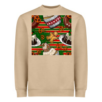 Mushroom christmas cake seamless pattern Heavyweight Sweatshirt - BundleAndBundleShop
