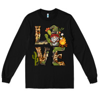 Black love camping gnome Long Sleeve Tee - BarkalooDesign