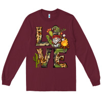 Burgundy love camping gnome Long Sleeve Tee - BarkalooDesign