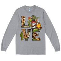 Heather Grey love camping gnome Long Sleeve Tee - BarkalooDesign