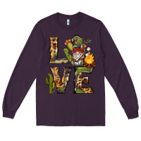 Plum love camping gnome Long Sleeve Tee - BarkalooDesign