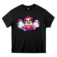 Black Halloween ghost Heifer Heavy Core Tee - RanaPortraitStore