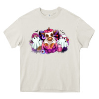 Cream Halloween ghost Heifer Heavy Core Tee - RanaPortraitStore