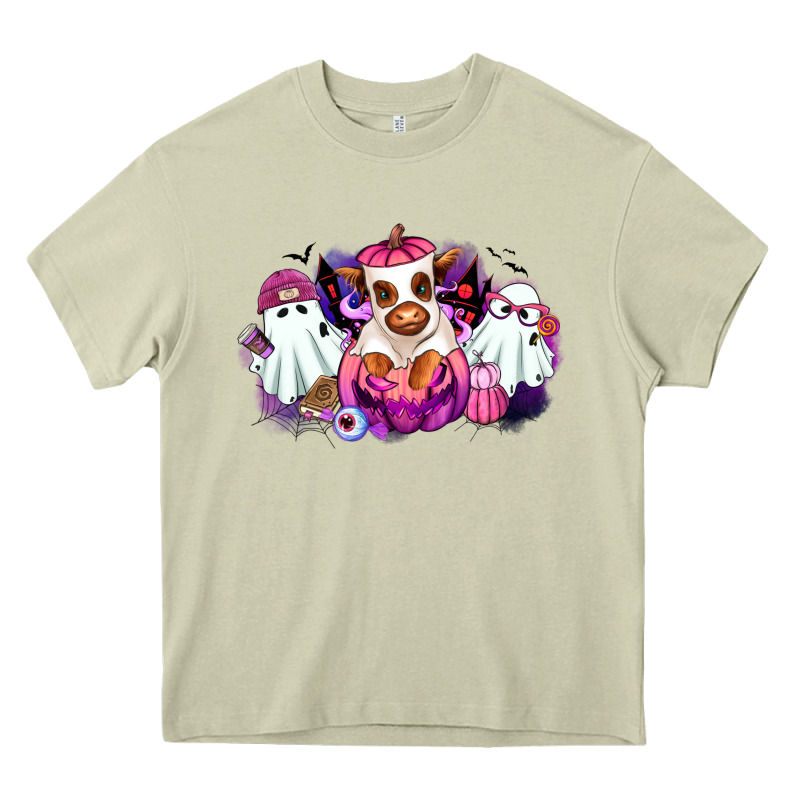 Halloween Ghost Heifer Heavy Core Tee by RanaPortraitStore | Teevron