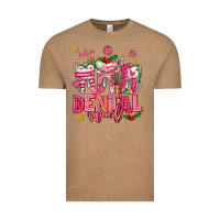 Vintage Coffee pink christmas teeth dental squad Vintage Tee - AdoDesignShop