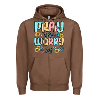 Chestnut pray more worry less Zipper Hoodie - MaliasSmallBusiness