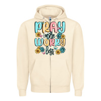 Sandshell pray more worry less Zipper Hoodie - MaliasSmallBusiness
