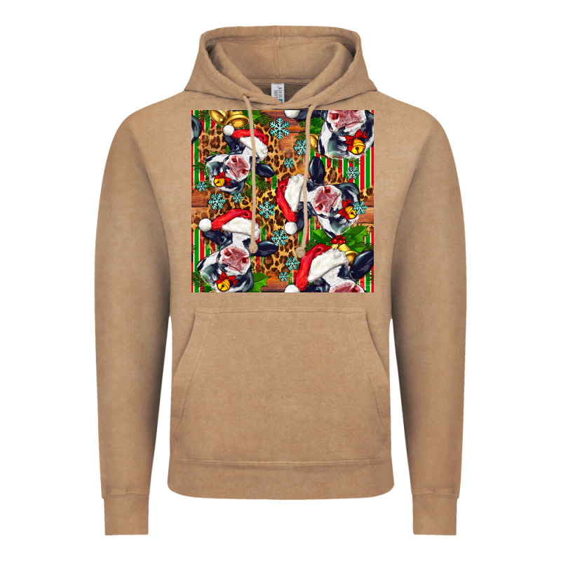 Christmas Leopard Cow Vintage Hoodie by FaDigitalArtStudio | Teevron