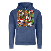 Vintage Denim christmas leopard cow Vintage Hoodie - FaDigitalArtStudio