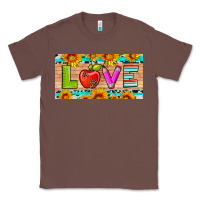 Chestnut love and sunflower with pen and apple license plate template Classic Tee - Artiststas