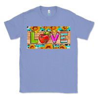 Colony Blue love and sunflower with pen and apple license plate template Classic Tee - Artiststas