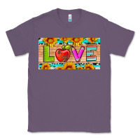 Love And Sunflower With Pen And Apple License Plate Template Classic Tee | Teevron